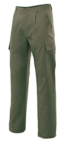 Velilla 31601 Pantalón multibolsillos, Verde caza, 36