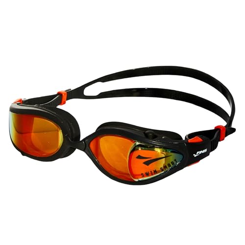 FINIS Smart Goggle Max Replacement Goggles - No Smart Coach Included - Leak-Proof Fit - UV Protection - Orange Mirror/Black