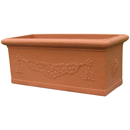 Vaso Fioriera In Terracotta Toscano Umbro Decorato Piante Agrumi Resistente Gelo - Foto 2