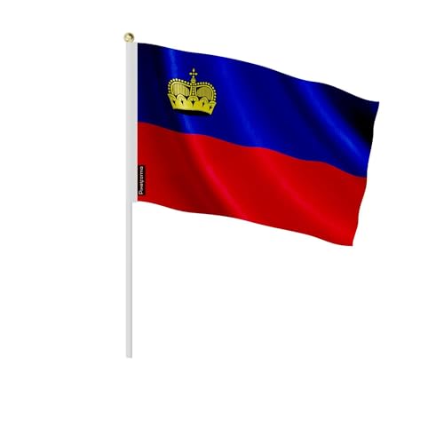 Mini drapeau Liechtenstein 30x45cm en lot de 100 pièces pour pavoisement