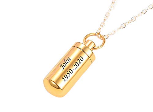 Miniatura 2 de Cylinder URN Cremation Jewelry Keepsake Memorial Urn Necklace Pet Loss Human Loss Cat Loss Pet Keepsake Memorial Jewelry Sympathy Gift- J85