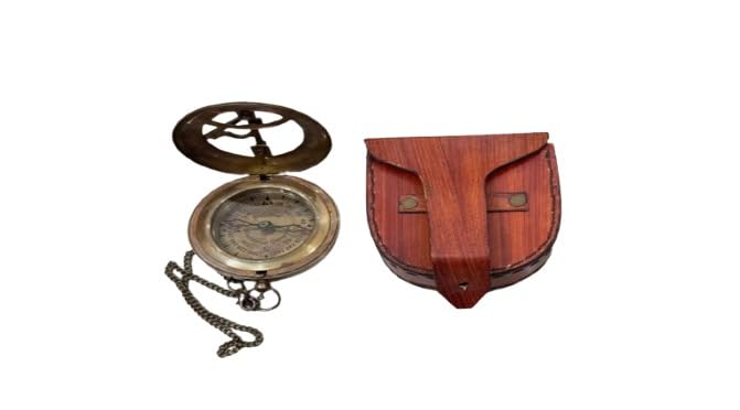 Brújula Náutica Antigua Estilo Vintage de Latón Macizo de 2 Pulgadas Regalo para Niño/Niña/Mamá/Papá miniatura 1