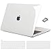 TECOOL Funda para 2016-2020 MacBook Pro 13 (Modelo: A2338 M1/A2289/A2251/A2159/A1706/A1989), Plástico Dura Case Carcasa con Protector Teclado y Adaptador USB C para MacBook Pro 13 - Transparente