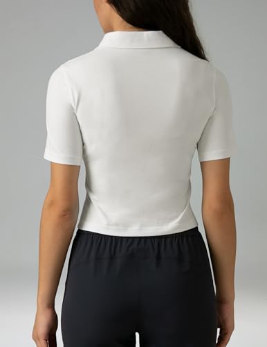 Colorfulkoala Women's Short Sleeve Golf Polo Shirts Collared V Neck Quick Dry Tennis Workout Tops Moisture Wicking3