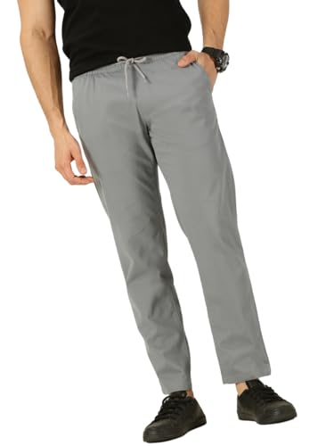 Image of Thomas Scott Men's | Solid | Light Weight | Breathable Fabric | Elasticated Waist | Mid Rise | Regular Fit | Cotton Blend | Drawstring | Chino Trouser | Pants
