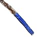 Handcrafted Flogger with Wooden Handle Blue Leather 50 Tails Adult Roleplay Accessory for Cosplay