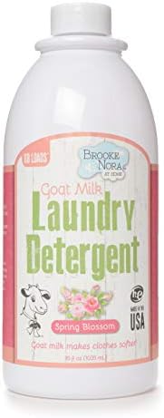 B&N All Natural Brooke & Nora at Home Special Blend Stain-Fighting Liquid Goat Milk Laundry Detergent, Spring Blossom, 35 Fl Ounce