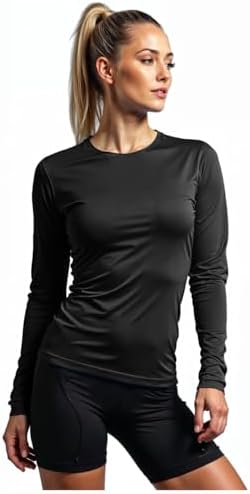 Camiseta Térmica Proteção UV Feminina Gola Baixa Manga Longa