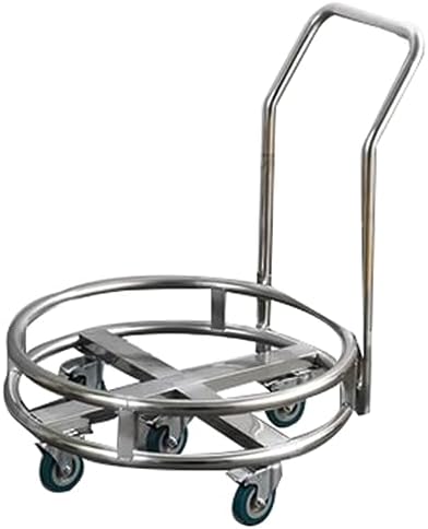 Stainless Steel Saucepan Trolley with Wheels - Mobile Base for Gas Bottles & Storage Buckets, Durable Bucket Stand for Easy Transport & Organization