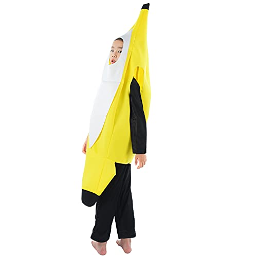 Besutolife Kids Banana Costume for Boys Girls Halloween Costumes Role Play Costume for Kids Light Weight Banana Dress Up 4-8T - image 6