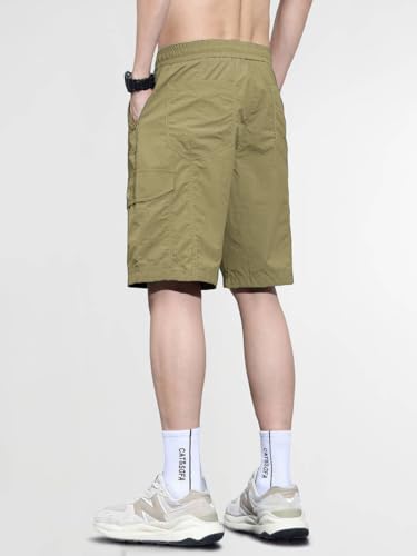 Image of TAGDO Men's Cotton Cargo Shorts with Multi Pockets | Lightweight Casual Outdoor Shorts Pant for Men | Elastic Waist Drawstring Utility Shorts for Hiking, Camping and Daily Wear (2048)