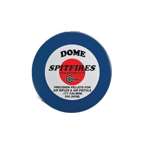 MR SERVICES HAZLEMERE LTD. SMK - SPITFIRE DOMED -AIR RIFLE PELLETS - NEW VERSION.8.1 Grain 177-4.5mm Tin of 500 Cover