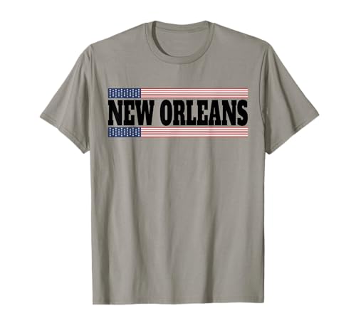 Nueva Orleans Bandera de Estados Unidos Patriotic Pride Varsity New Orleans Camiseta
