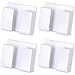 Supporto per caricabatterie per cellulare da 4 pezzi per montaggio a parete, supporto da parete per cellulare adesivo 3M per caricabatterie, supporti per telefono per parete letto doccia (bianca)