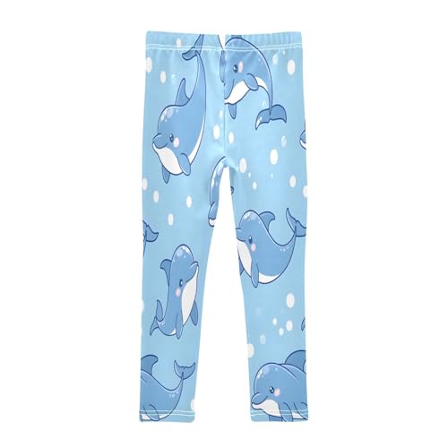 Toddler Girls Leggings Printed Yoga Pants Leggings Cute Blue Dolphin for Kids2