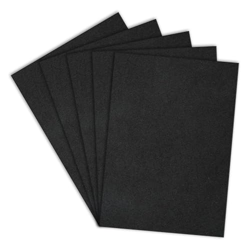 Image of Lakeer A4 Felt Sheets 29.7cm X 21cm Set 10 Black Colour 1mm Thickness for Kids School DIY Crafts Patchwork Embroidery Project