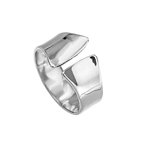 Bague Argent Sterling 925 ajustable fini épuré contre les allergies