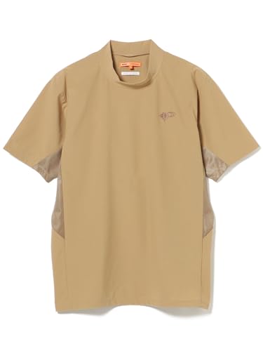 [ビームスゴルフ] S/Sスウェット ORANGE LABEL フレックスドライ サイドメッシュ モックネックシャツ(吸水速乾・UVカット) メンズ BEIGE L