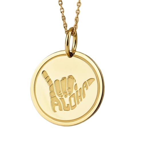 Collier Aloha hawaïenne en argent plaqué or, le bijou idéal pour vos tenues d'été
