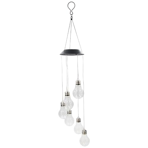 Luces de Abanico con carillón – Carillón eólico de Exterior – Luces LED Impermeables con iluminación Ambiental, decoración para Exteriores para jardín, Patio, terraza y avenidas
