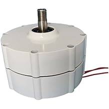Wind Turbine Generator, Low Speed 600W 12V 24V 48V 3 Phase Gearless Permanent Magnet Generator AC Alternators Use For Wind Water Turbine for Boats, Gazebos, Chalets, or Mobile HomesWithout Base,12V_5