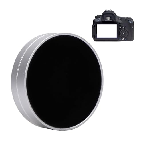 Plyisty Tapa de Lente de Metal para Fuji X10 X20 X30, Cubierta Frontal de Aleación de Aluminio con Amortiguación Interior Suave, Accesorio Protector a Prueba de Polvo para Cámaras Fuji (Silver)