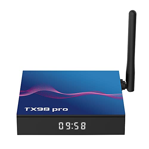 AMITVA Android 12.0 TV Box, TX98 Pro Android TV Box Allwinner H618 Quad Core 4GB RAM 64GB ROM Soporte 2.4Ghz/5.0Ghz WiFi BT5.0 10/100M Ethernet 4K HDMI 2.0 DLNA 3D Smart TV Box,4gb+64gb