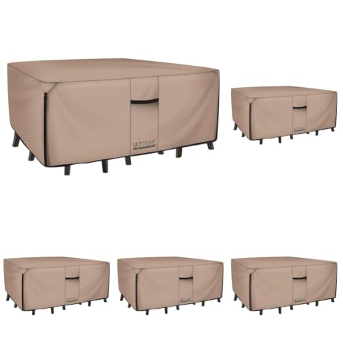 Image of ULTCOVER Waterproof Patio Furniture Cover in, Rectangular 76 inch(L) x54(W) (Pack of 5)