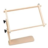 Stickereihalter aus Holz mit Basis für Tisch-Nadelarbeiten, verstellbarer Ständer für Nähprojekte zu Hause, Tisch-Stickständer, Holznadelarbeitshalter, Schreibtischrahmen, Nähtisch