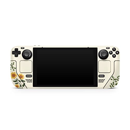 TACKY DESIGN Sunflowers Skin Compatible with Steam Deck Skin LCD and Compatible with Steam Deck OLED Skin, Blossom, Yellow Premium 3M Vinyl Decal, Full Wrap Cover, Compatible with Steam Deck Sticker - Thumbnail 4