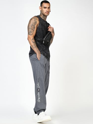 Image of Bewakoof Official Harry Potter Merchandise Gryffindor Men's Graphic Print Oversized Fit Terry Joggers