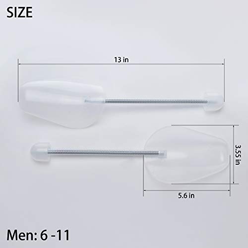 ZJHSXDR 10 Pairs Plastic Shoe Tree Stretcher Shaper for Men Adjustable Length Shoes Spring Holder Shaper Support (White) - Thumbnail 2