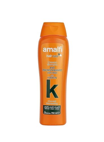 Amalfi Anti-Frizz Shampoo with Keratin, 25.3 Fl Oz, Controls Frizz, Strengthens Hair, Adds Shine, Made in Spain