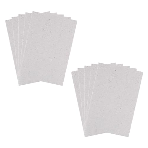 ACONDE 10 Stück Mikrowelle Glimmerplatte, 15 × 12 cm Glimmerscheibe Reparatur Teil, Universal Glimmerblatt, Grau
