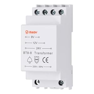 JIZZU Klingeltrafo 230V auf 12V 8V 24V
