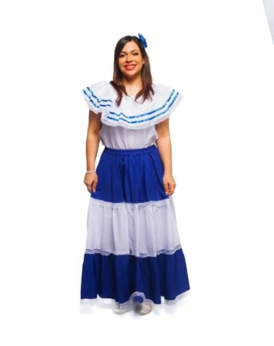VivianFongDesigns LLC Salvadoran Traditional Women Fiesta Dress L
