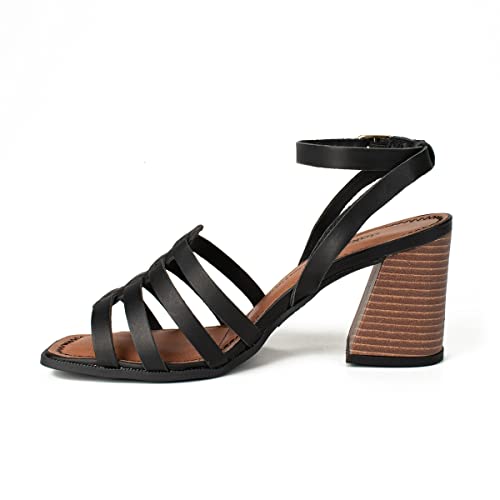 Sandália em Couro Feminina Dakota Preto