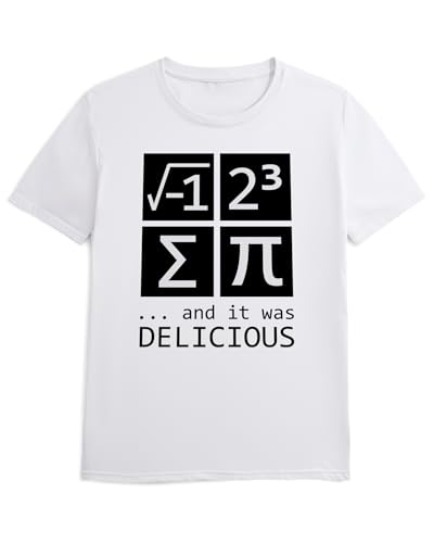 Panorama Camiseta de Manga Corta - Número Pi - Talla S Color Blanco - 100% Algodón - Regalos Originales - Camisetas Graciosas - Ropa Unisex para Hombre y Mujer - Regalo Divertido