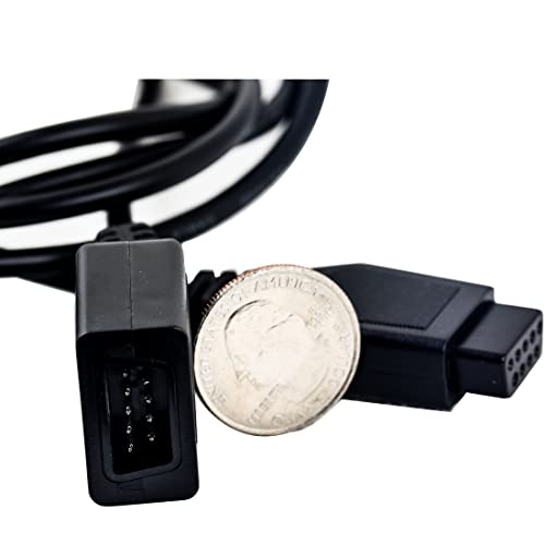 Image of whiteeeen 9 Pin Extension Cord Cable for Sega Genesis MD Mega Drive Controlle Extension Sega Genesis 1 /2 /3 Controller About 5.9FT (1pcs)