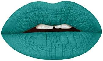 AromiTeal Matte Liquid Lipstick - Turquoise, Blue Green Lip Color, Vegan and Cruelty-free Makeup, Waterproof, Long-lasting (Mermaid Vibes)