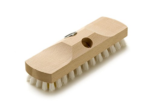 sellaviva Schrubber Holz mit Gewinde, 22cm - Harte Borsten mit Bart Cover