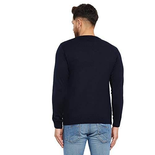 Image of Duke Men Round Neck Sweater SDS724 D.Navy S