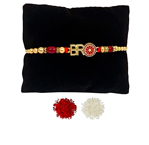 Image of 2 Pcs Car Bro Bracelet Rakhi For Brother | Rakhi Combo-142-155 | Red
