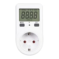 GIBOHOM Stromzähler für Steckdose, Energy Cost Meter, Energiekostenmessgerät, Power Consumption Meter Stromverbrauchsmesser mit Speicherfunktion (230V / 16A / 3680W)