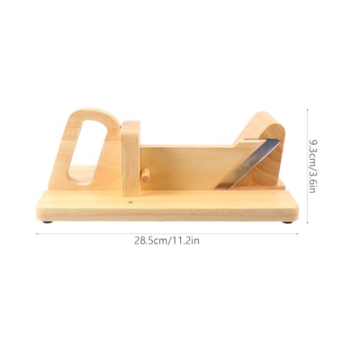 HEMOTON 1Pc ham Cut Manual Sausage Cutter Sausage Cutter Slicer Ground Italian Sausage Guillotine Salami Slicer Meat Grilling Cheese Household Sausage Dicer hot Dog Steel Wooden - Image 2