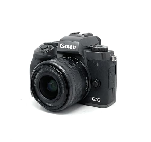 Canon EOS M5 Fotocamera digitale Mirrorless con Obiettivo EF-M 15-45 mm e Adattatore EF-EOS M, Nero