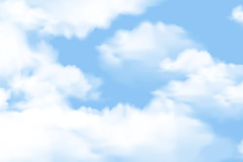 A.S. Création Papel pintado Sky 3,75 m x 2,50 m - WALLLOVE Papel pintado azul nube, blanco cola incluida - DD129590 🔥