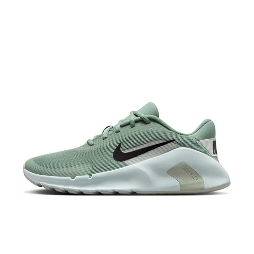 Nike Women's Flex Train Training/Workout Shoes, Steam/Black-Light Silver-Barely Green, 9