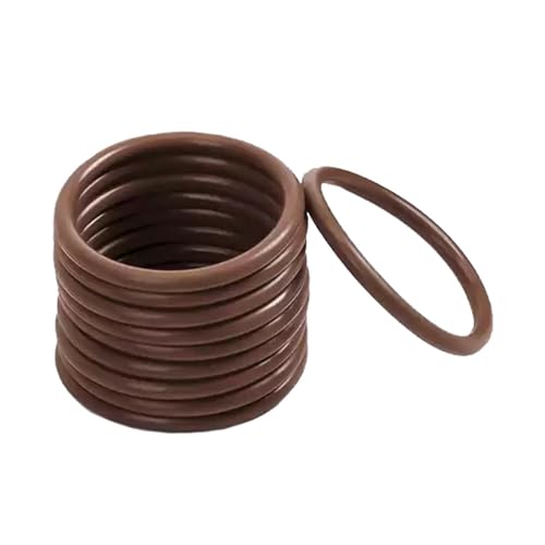 10 pièces Joint torique en caoutchouc fluoré FKM, marron, 6 mm x 42 mm