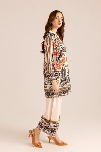 Image of GoSriKi Women's Ethnic Co-Ord Set | Kurta Palazzo Set | Stylish Rayon Viscose Suit Set for Women